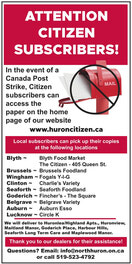 How to pick up The Citizen during the Canada Post strike